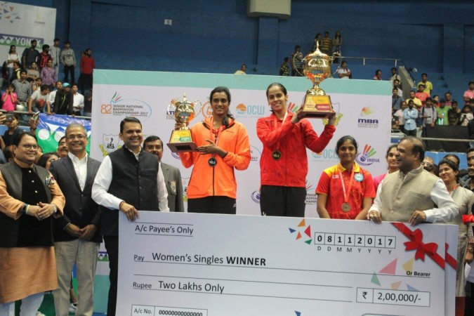 Saina outclassed Sindhu in the National Badminton Championships final last month Saina Nehwal