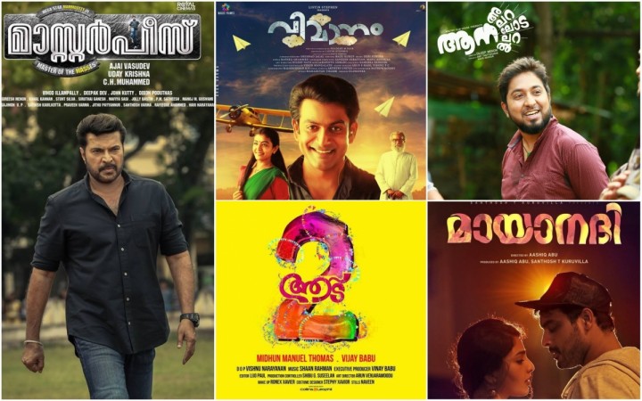 Christmas releases: Masterpiece, Aadu 2, Vimaanam, Mayanadhi and Aana Alaralodalaral Christmas releases