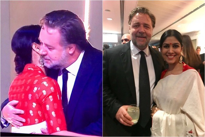 Sakshi Tanwar and Hollywood actor Russell Crowe Sakshi Tanwar