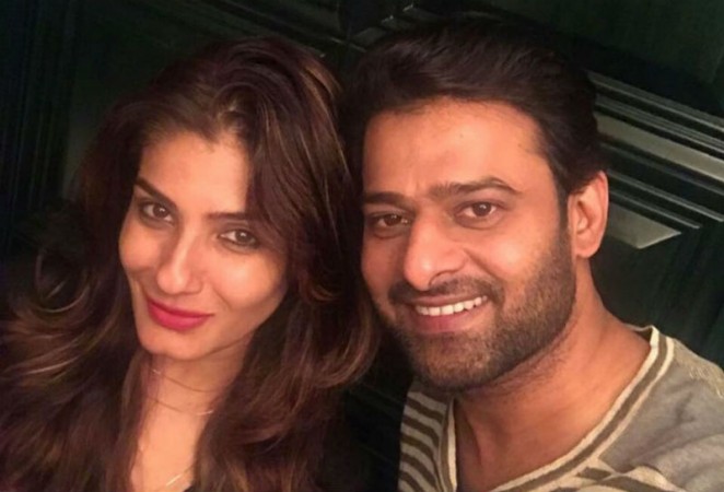 Prabhas with Raveena. Prabhas with Raveena