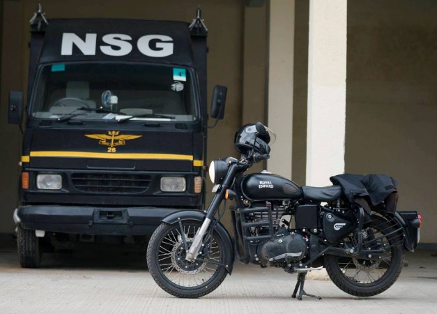 Royal Enfield Classic 500 Stealth Black units used for NSG's motorcycle expedition 'Fight Against Terror' Royal Enfield Classic 500 Stealth Black