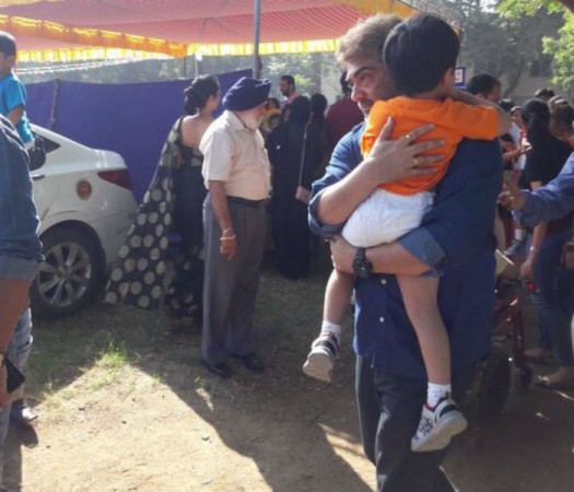 Ajith Kumar with son Aadvik Ajith Kumar with son Aadvik