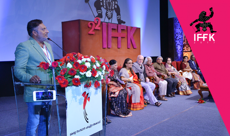 Prakash Raj speaks during opening ceremony of 22nd IFFK Prakash Raj, IFFK