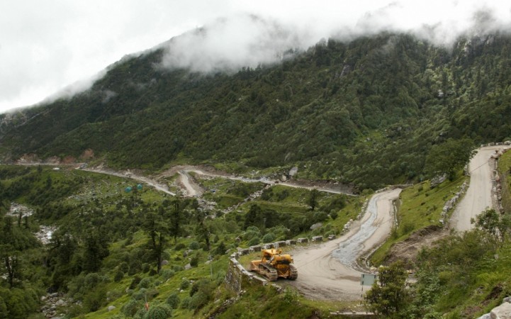 The Indo-China border in Nathu la in Sikkim Nathu la