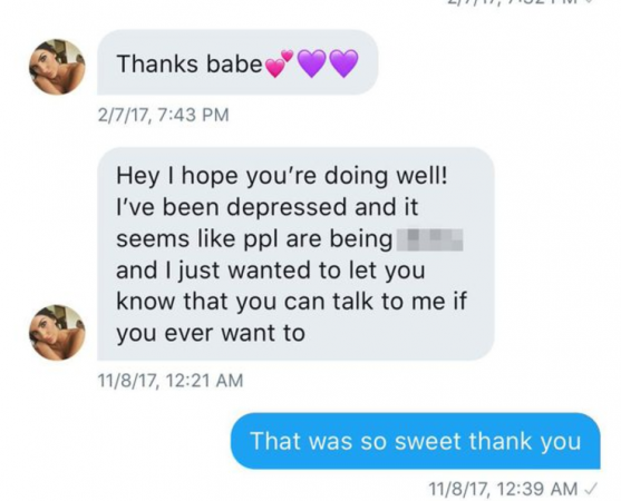 Text messages sent by August Ames to Keisha Grey, just weeks before the former committed suicide. August Ames