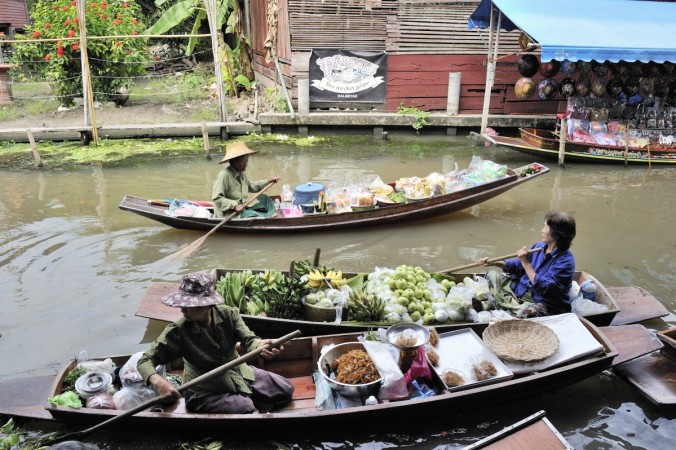 A floating market in Thailand Floating market