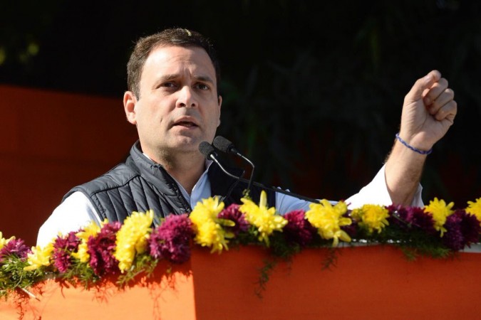 Congress President Rahul Gandhi giving a speech after his coronation. Rahul Gandhi