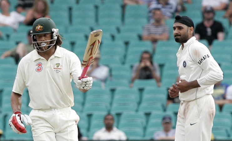 File photo of Andrew Symonds and Harbhajan Singh from the Sydney Test of 2008 Harbhajan Singh and Andrew Symonds