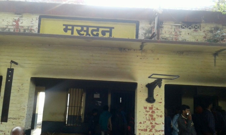 Masudan railway station that was attacked by Maoists in Bihar on Dec 20, 2017. Maoists killed a deputy village body head, torched cabin panel and abducted two railway employees -- station master Mukesh Kumar and porter Narendra Mandal -- to enforce a shutdown they had called on Wednesday. Bihar Maoist attack