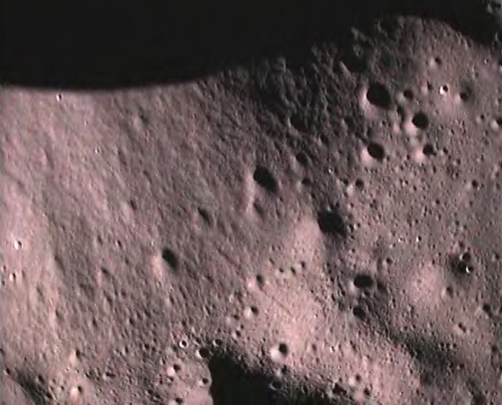 This handout picture provided by the Indian Space Research Organisation (<span>ISRO</span>) shows the surface of the moon taken by Moon Impact Probe (<span>MIP</span>), after separating from India's <span>Chandrayaan</span>-1 spacecraft, November 14, 2008. A lunar probe from India's first unmanned moon mission <span>Chandrayaan</span>-1 has landed on the moon and started sending its first images, officials at the Indian Space Research Organisation said on Friday. chandrayan