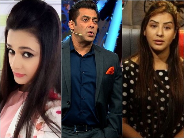 <span>Yuvika</span> <span>Chaudhary</span>, <span>Salman</span> Khan and <span>Shilpa</span> <span>Shinde</span> Yuvika Chaudhary, Salman Khan and Shilpa Shinde