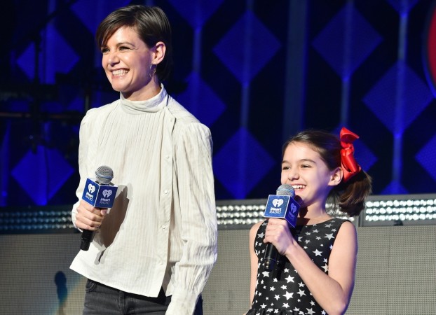 Katie Holmes and Suri Cruise speak at Z100's Jingle Ball 2017 on December 8, 2017 in New York City Katie Holmes and Suri Cruise