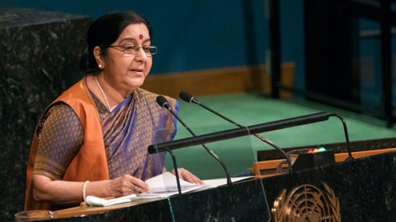 External Affairs Minister Sushma Swaraj Swaraj-Jadhav
