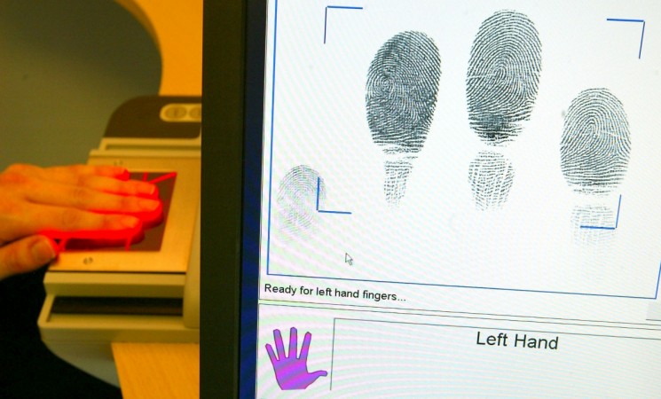 Representational Image Biometric fingerprint scanning