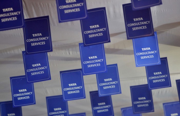 Logos of Tata Consultancy Services (TCS). TCS