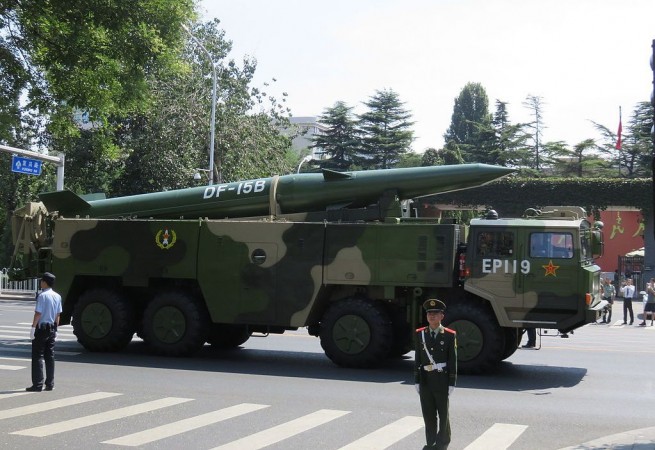 China reportedly tested its DF-17 hypersonic weapon system in November. The image above is of a similar DF-15 missile. China hypersonic weapon system