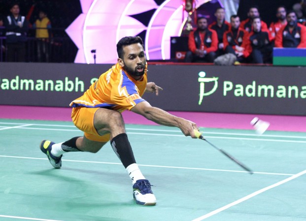 HS Prannoy in action for Ahmedabad in PBL 3 HS Prannoy