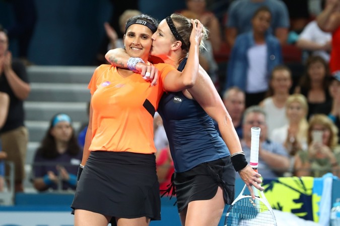 Sania Mirza with USA's Bethanie Mattek-Sands sania mirza