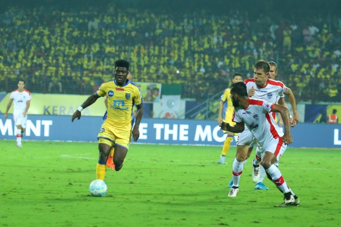KBFC's Courage Pekuson during the Kerala Blasters vs Bengaluru FC match on December 31 isl