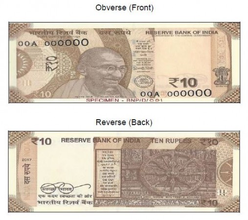 The new Rs 10 notes under existing Mahatma Gandhi series. Rs 10 notes