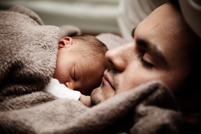 father, baby,