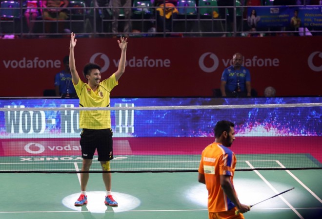 HS Prannoy's 10-match winning run in PBL came to an end on Saturday Tanongsak Saensomboonsuk
