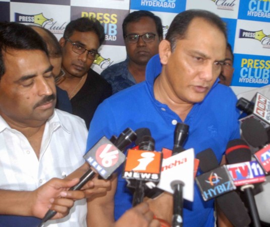 A file photo of Mohammad Azharuddin talking to media. Mohammad Azharuddin