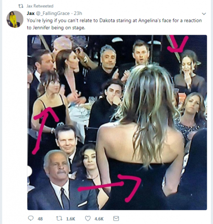 Angelina Jolie ignores Jennifer Aniston at Golden Globes 2018 Angelina Jolie Jennifer Aniston