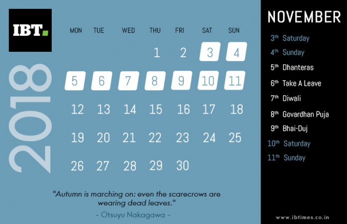 Long weekends in 2018