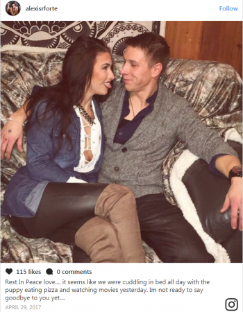 Olivia's post about her boyfriend, just days after his death. olivia nova