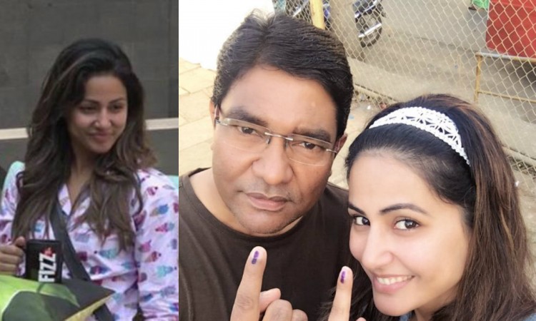 Hina Khan with her father Hina Khan with her father