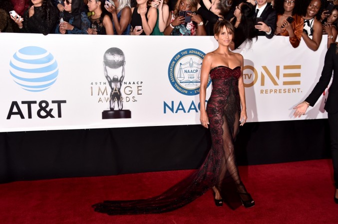 Halle Berry attends the 49th NAACP Image Awards at Pasadena Civic Auditorium on January 15, 2018, in Pasadena, California. Halle Berry