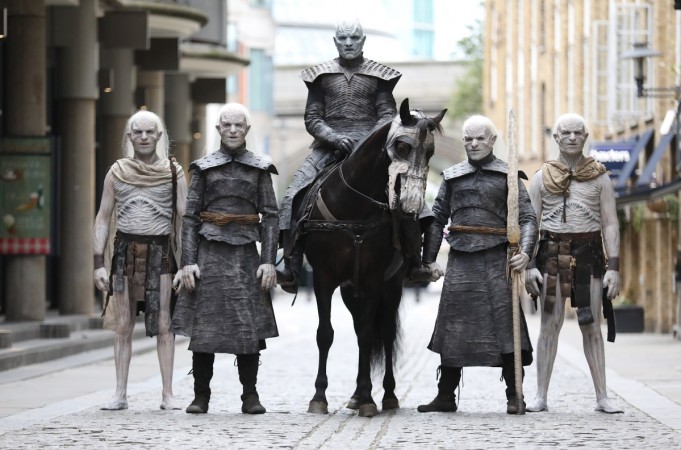 White Walkers march through London to promote the forthcoming Game Of Thrones Season 7 on July 11, 2017 in London, England. The new season airs at 9pm on July 17th on Sky Atlantic. white walkers