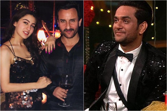 Sara Ali Khan with dad Saif Ali Khan, Vikas Gupta Vikas Gupta, Sara Ali Khan