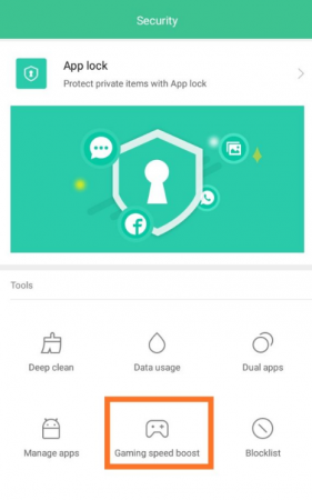 The Game Boost mode can be found in the Tools under MIUI Security app on devices running MIUI 9. MIUI 9 game boost mode