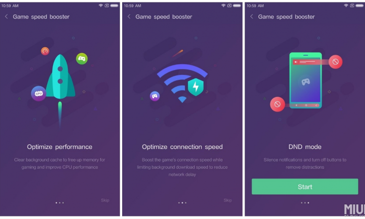 MIUI 9 game boost mode