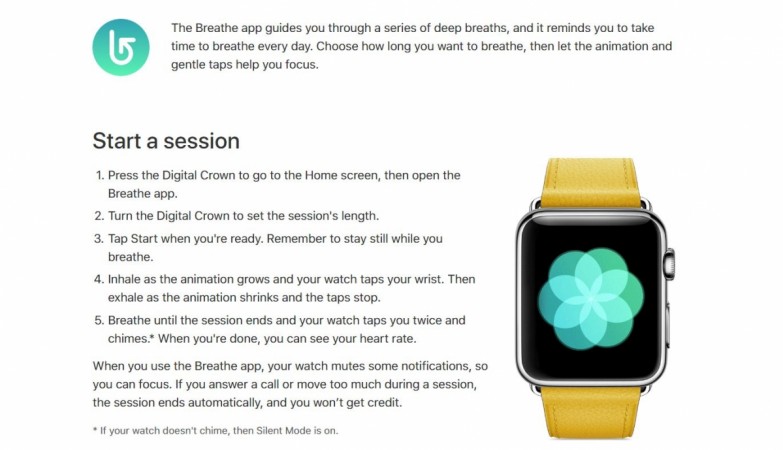 New Year 2018 Resolution Fitness Hack: Top 7 Apple Watch iOS apps that motivates you reach health goals Breathe, Apple Watch App, fitness app, health app, goodness app