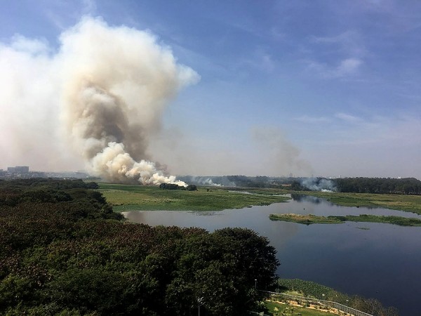 Smoke seen on Bellandur Lake Bellandur Lake