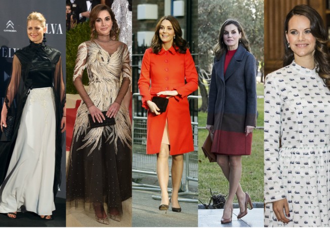 From the left: Princess Tatiana of Greece, Queen Rania of Jordan, Kate Middleton, Queen Letizia of Spain and Princess Sofia of Sweden. Kate Middleton, Queen Letizia of Spain, Queen Rania of Jordan, Princess Sofia of Sweden and Princess Tatiana of Greece