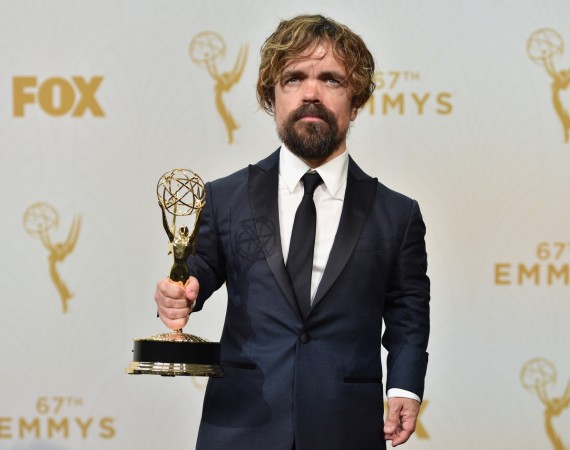 Actor Peter Dinklage, winner of Outstanding Supporting Actor in a Drama Series for 'Game of Thrones', poses in the press room at the 67th Annual Primetime Emmy Awards at Microsoft Theater on September 20, 2015 in Los Angeles, California. Peter Dinklage
