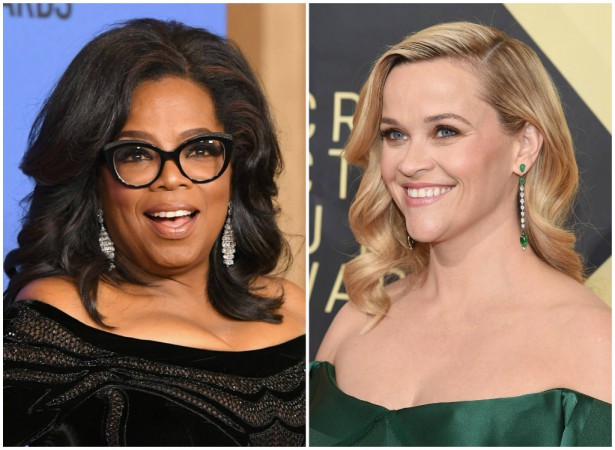 Oprah Winfrey (L) and Reese Witherspoon. (R) Oprah Winfrey and Reese Witherspoon