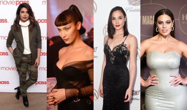 From the left: Priyanka Chopra, Bella Hadid, Gal Gadot and Ashley Graham Priyanka Chopra, Ashley Graham, Gal Gadot, Bella Hadid