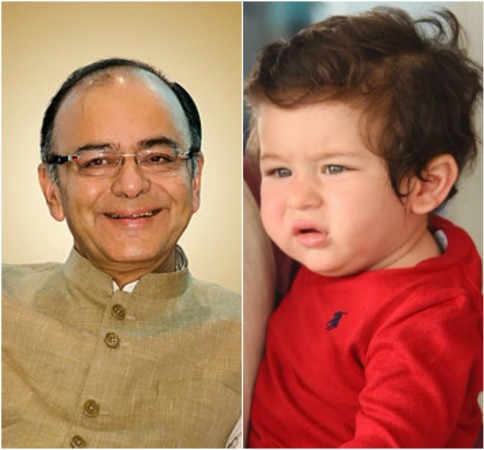 Arun Jaitley and Taimur Taimur Ali Khan