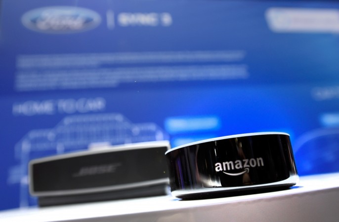 LAS VEGAS, NV - JANUARY 05: An Amazon Echo device is displayed at the Ford booth at CES 2017 at the Las Vegas Convention Center on January 5, 2017 in Las Vegas, Nevada. Ford is incorporating the voice operating device into its vehicles. CES, the world's largest annual consumer technology trade show, runs through January 8 and features 3,800 exhibitors showing off their latest products and services to more than 165,000 attendees. Latest Consumer Technology Products On Display At CES 2017
