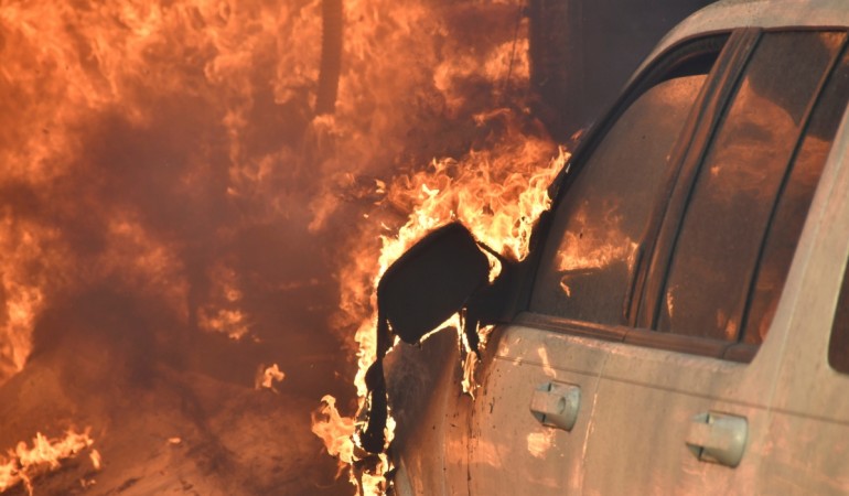 The Coimbatore bomb blast had damaged more than 100 vehicles. (Representational Image) fire car