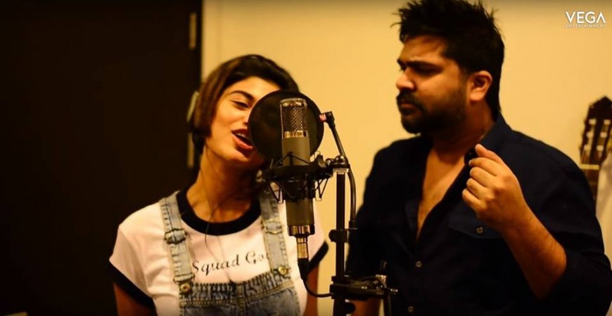 Simbu with Oviya. Simbu with Oviya