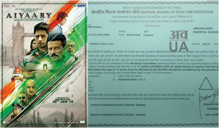 Aiyaary gets clearance certificate Aiyaary gets clearance certificate