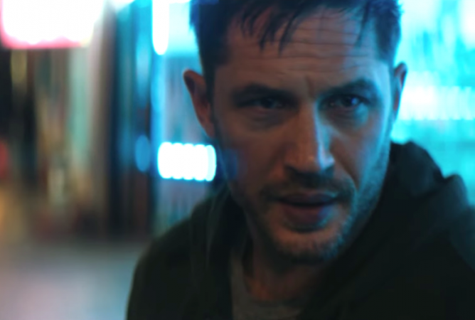 Tom Hardy in Venom movie trailer Tom Hardy in Venom movie trailer