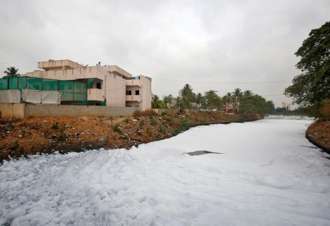 The severely polluted Bellandur Lake in Bangalore Bangalore
