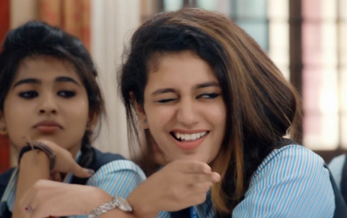 Priya Prakash Varrier's Flying Kiss in Oru Adaar Love teaser. Priya Prakash Varrier's Flying Kiss in Oru Adaar Love teaser